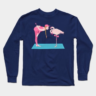 Flamingo yoga Long Sleeve T-Shirt